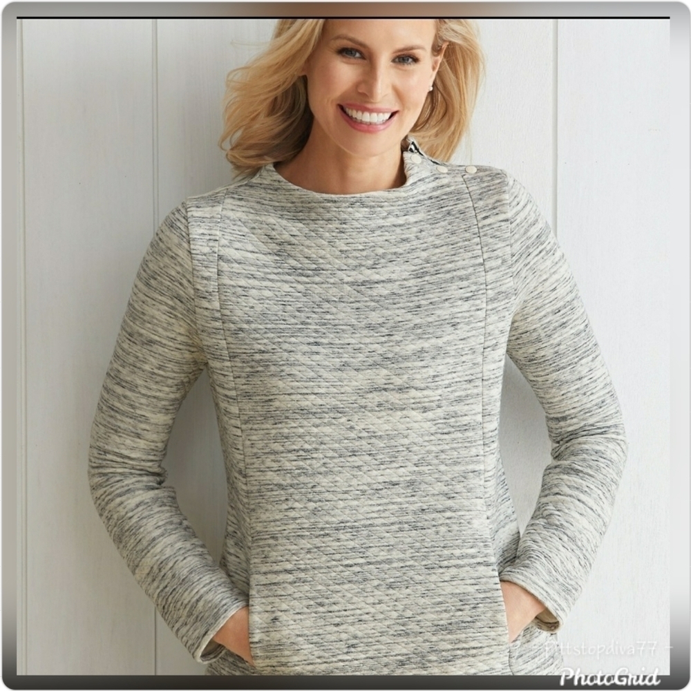 *Talbots DIAMOND QUILTED PULLOVER T by Talbots